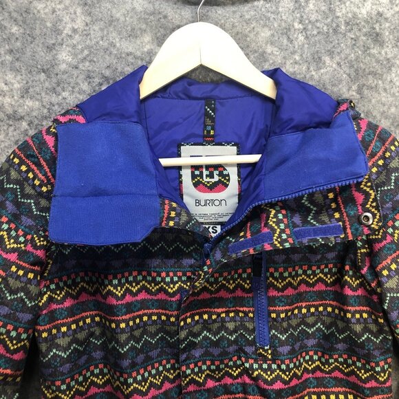 Burton Coat Ski Jacket Womens XS Rainbow Striped Fair Isle DryRide Snowboard - Picture 4 of 10